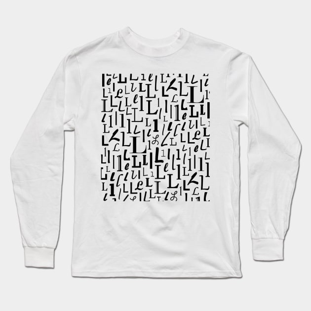 L - Typography (Black) Long Sleeve T-Shirt by gillianembers